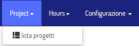 project management - menu progetti