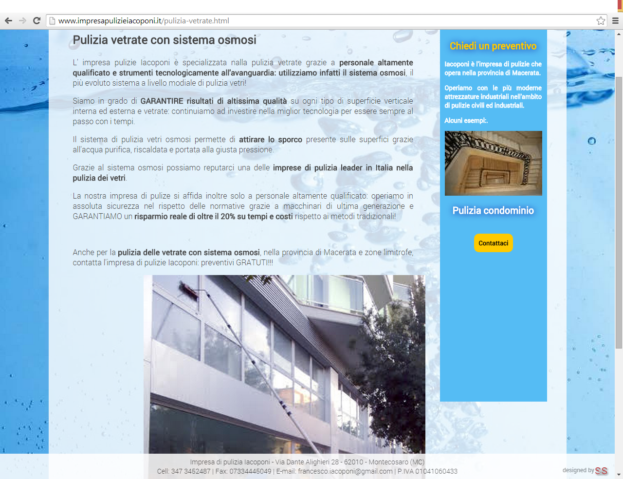 Posizionamento pagine web imprese pulizia