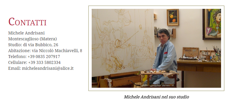 Michele Andrisani nel suo studio