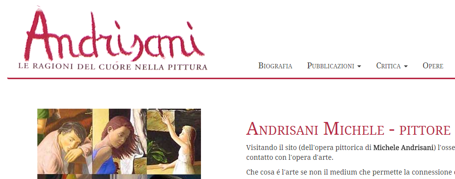 Home page del sito web di Michele Andrisani
