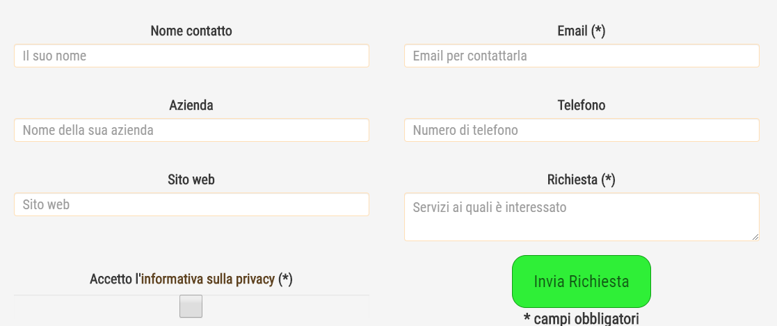 Sito idraulico pagina contatti